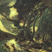 Albert Pinkham Ryder Siegfried and the Rhine Maidens Germany oil painting reproduction